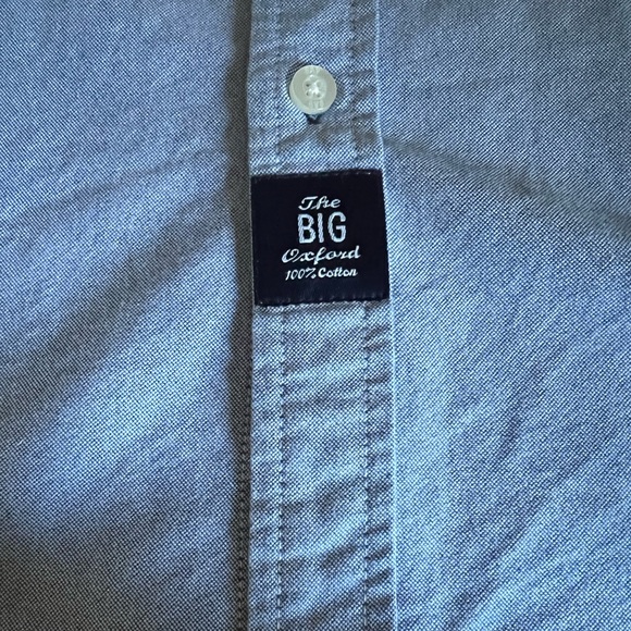 Gap Authentic boy’s Oxford shirt, blue twill - Picture 9 of 13